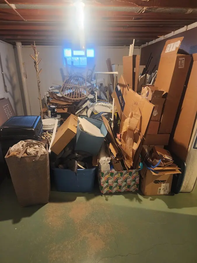 Roll-off dumpster container at job site for 4 Yard Dumpster Rental in Aliquippa